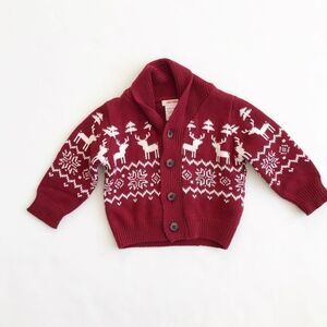 Joe Fresh reindeer cardigan EUC 6-12 months